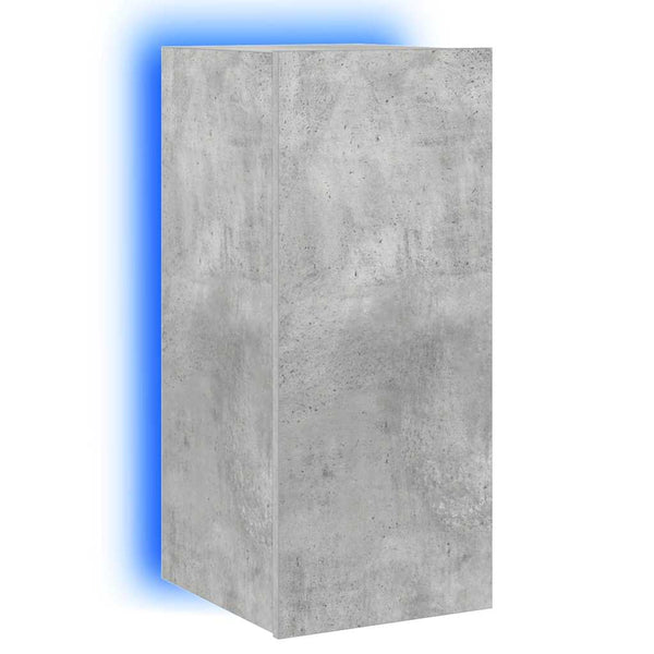 TV-Wandschrank mit LED Betongrau 30,5x35x70 cm