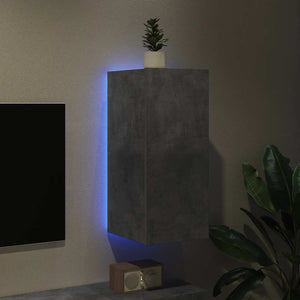TV-Wandschrank mit LED Betongrau 30,5x35x70 cm