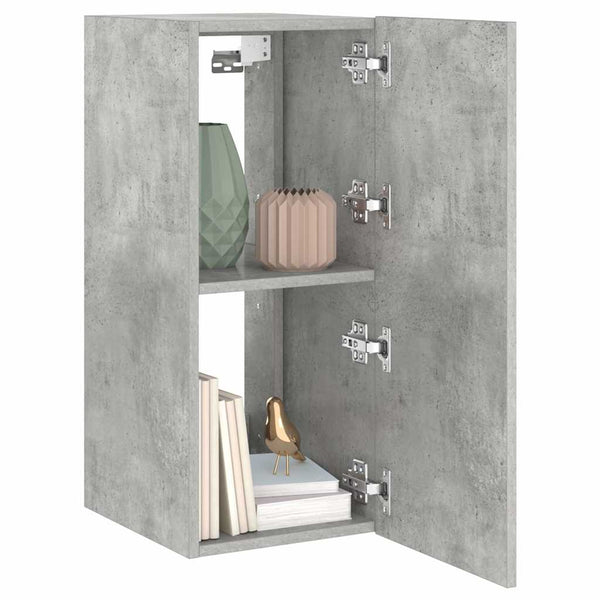 TV-Wandschrank mit LED Betongrau 30,5x35x70 cm