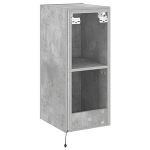 TV-Wandschrank mit LED Betongrau 30,5x35x70 cm