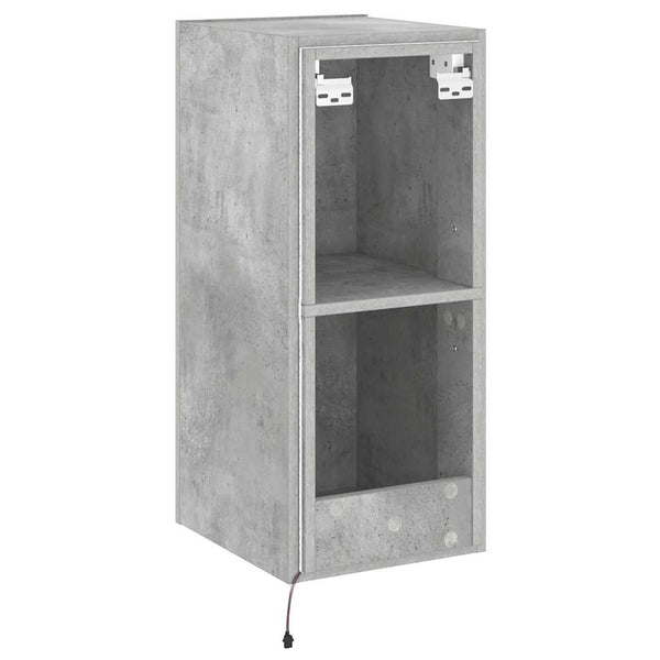 TV-Wandschrank mit LED Betongrau 30,5x35x70 cm
