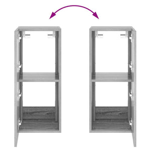 TV-Wandschrank Grau Sonoma mit LED