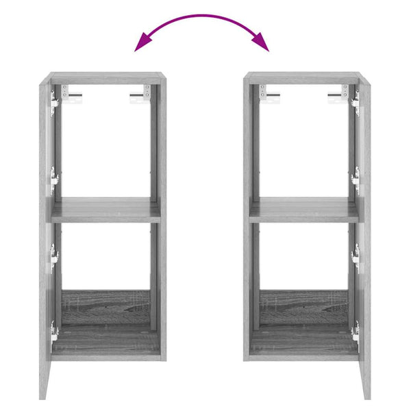 TV-Wandschrank Grau Sonoma mit LED