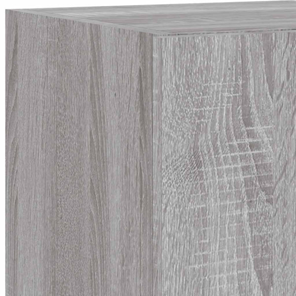 TV-Wandschrank Grau Sonoma mit LED