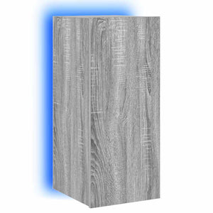 TV-Wandschrank Grau Sonoma mit LED