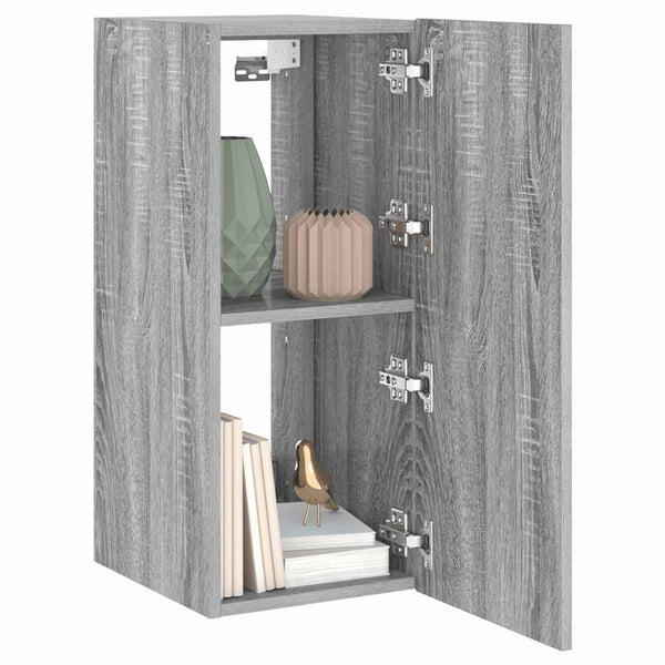 TV-Wandschrank Grau Sonoma mit LED