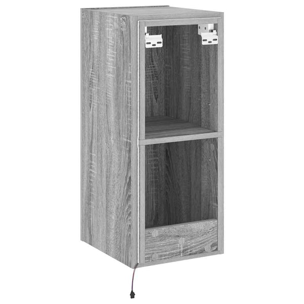 TV-Wandschrank Grau Sonoma mit LED