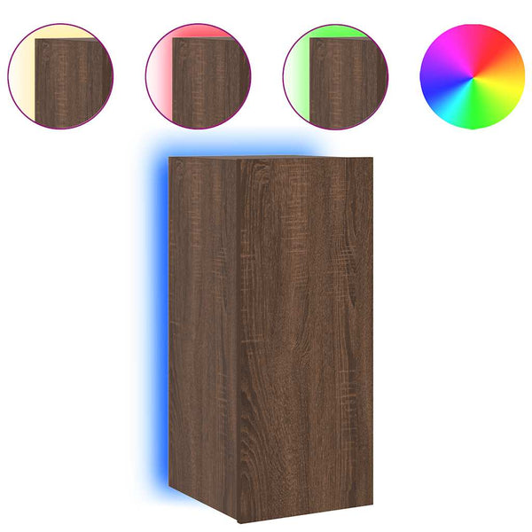 TV-Wandschrank mit LED Eichen-Optik
