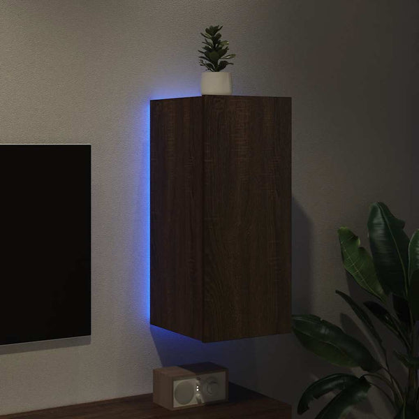 TV-Wandschrank mit LED Eichen-Optik