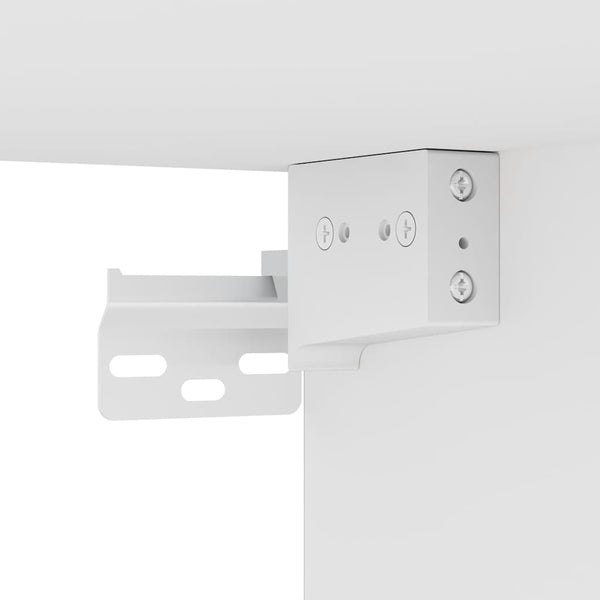 Weißer TV-Wandschrank mit LED