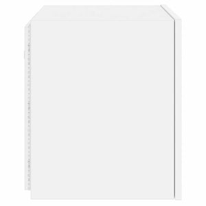 Weißer TV-Wandschrank mit LED