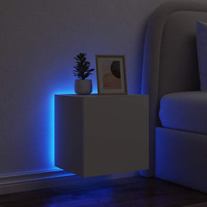 TV-Wandschränke mit LED, 2er Set, Weiß