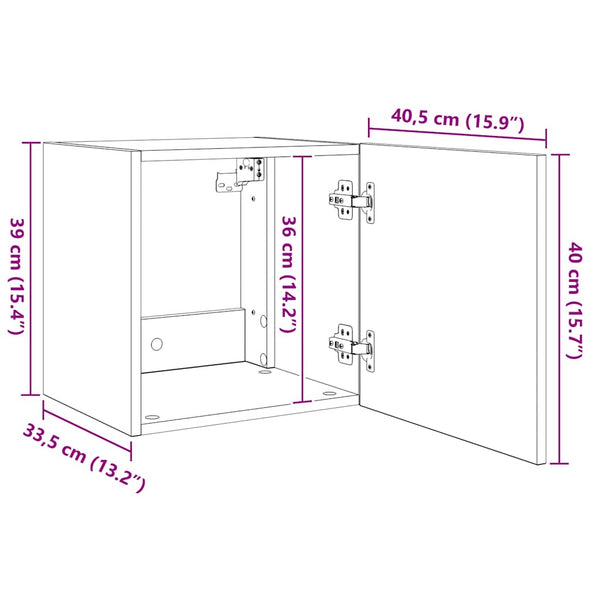 TV-Wandschränke mit LED, 2er Set, Weiß