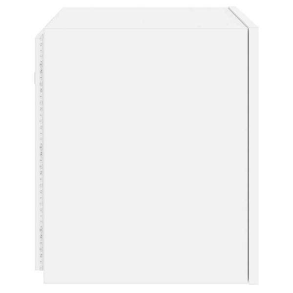 TV-Wandschränke mit LED, 2er Set, Weiß