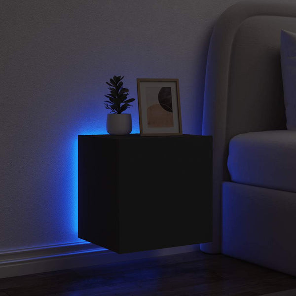 TV-Wandschrank Schwarz mit LED