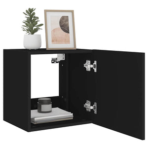 TV-Wandschrank Schwarz mit LED