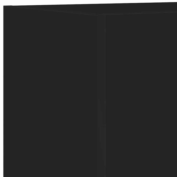 TV-Wandschränke mit LED Schwarz 2er-Set