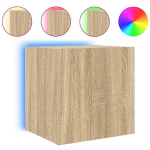 TV-Wandschrank Sonoma-Eiche mit LED