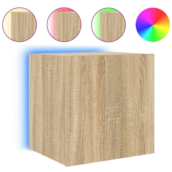 TV-Wandschrank Sonoma-Eiche mit LED