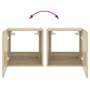 TV-Wandschrank Sonoma-Eiche mit LED