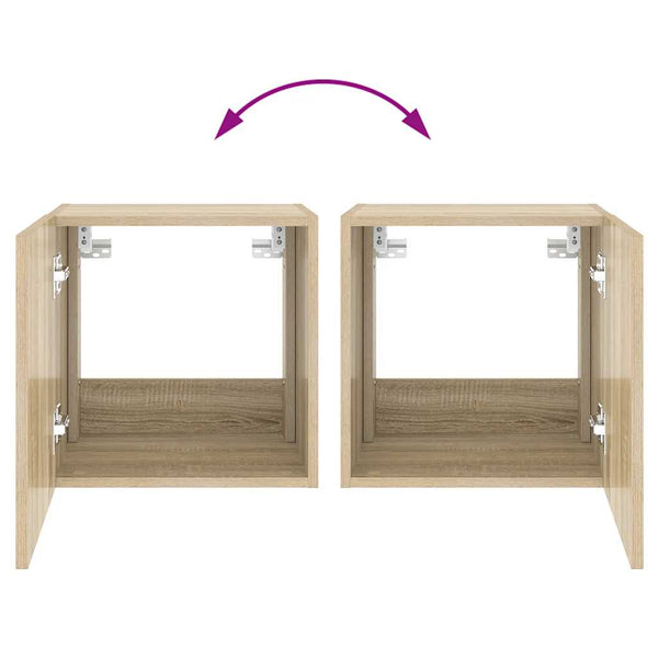 TV-Wandschrank Sonoma-Eiche mit LED