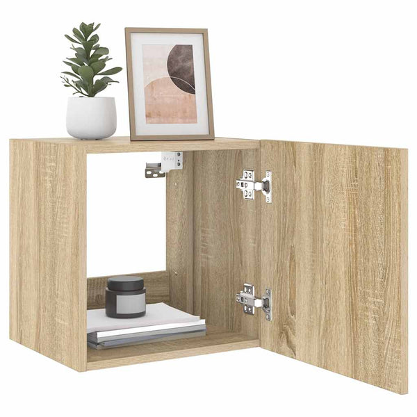TV-Wandschrank Sonoma-Eiche mit LED