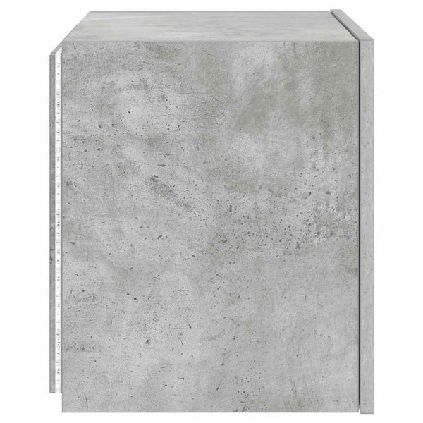 TV-Wandschränke mit LED, 2er Set, Betongrau
