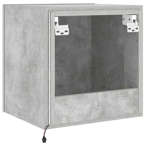 TV-Wandschränke mit LED, 2er Set, Betongrau