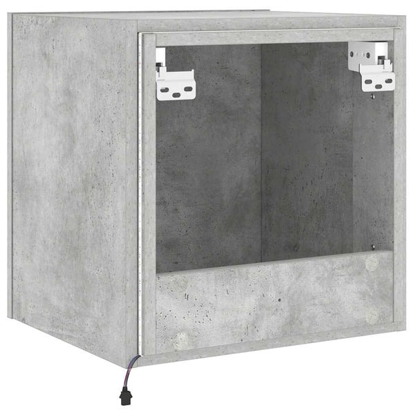 TV-Wandschränke mit LED, 2er Set, Betongrau
