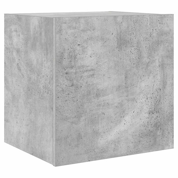 TV-Wandschränke mit LED, 2er Set, Betongrau