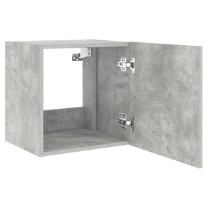 TV-Wandschränke mit LED, 2er Set, Betongrau