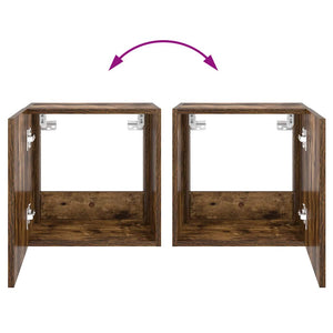TV-Wandschrank Räuchereiche mit LED