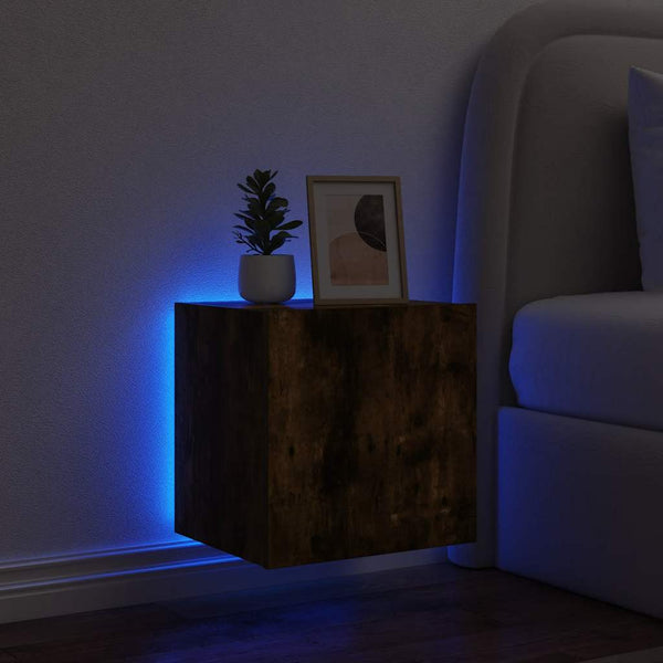 TV-Wandschrank Räuchereiche mit LED