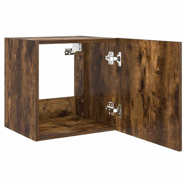 TV-Wandschrank Räuchereiche mit LED
