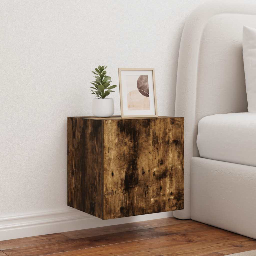 TV-Wandschrank Räuchereiche mit LED