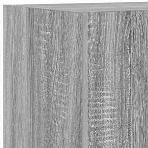 TV-Wandschrank mit LED Grau Sonoma