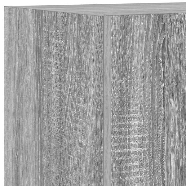 TV-Wandschrank mit LED Grau Sonoma