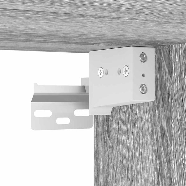 TV-Wandschrank mit LED Grau Sonoma