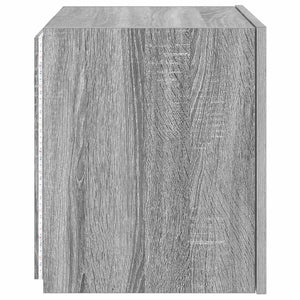 TV-Wandschrank mit LED Grau Sonoma