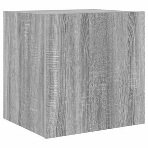 TV-Wandschränke mit LED, 2er Set, Grau