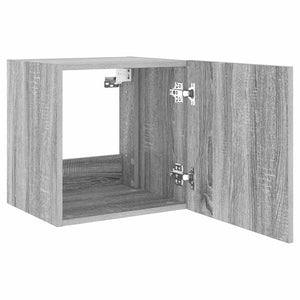 TV-Wandschränke mit LED, 2er Set, Grau