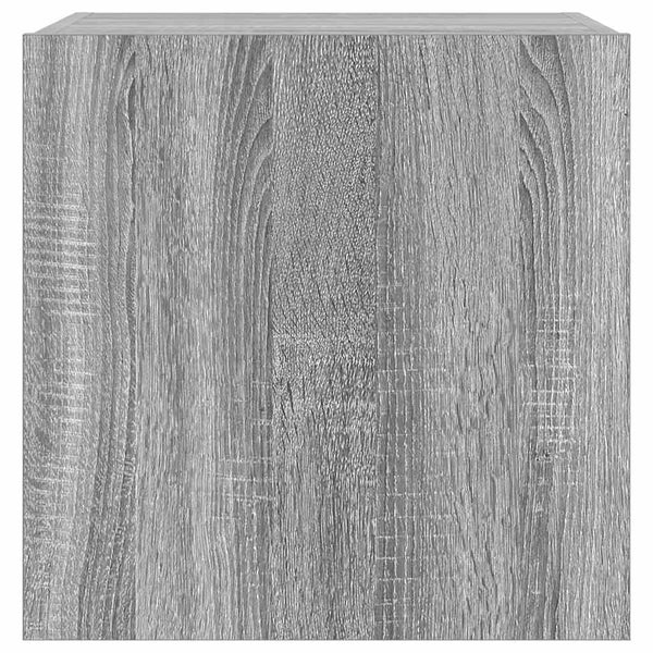 TV-Wandschränke mit LED, 2er Set, Grau