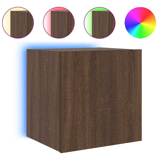 TV-Wandschrank mit LED Eichenoptik