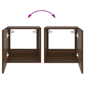 TV-Wandschrank mit LED Eichenoptik