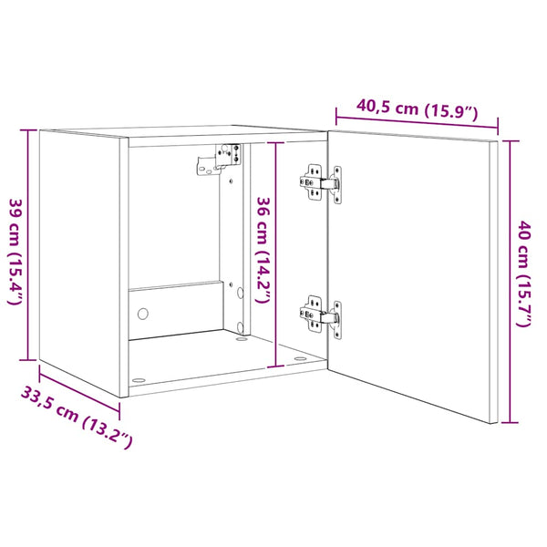 TV-Wandschrank mit LED Eichenoptik