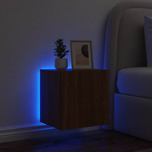 TV-Wandschrank mit LED Eichenoptik