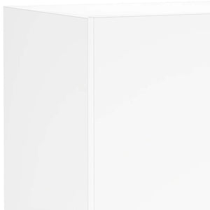 Weißer TV-Wandschrank mit LED-Beleuchtung