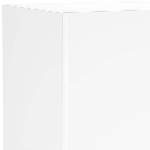 Weißer TV-Wandschrank mit LED-Beleuchtung