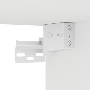 Weißer TV-Wandschrank mit LED-Beleuchtung