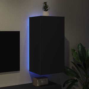 TV-Wandschrank Schwarz mit LED